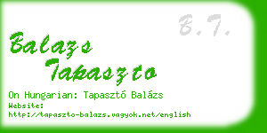 balazs tapaszto business card