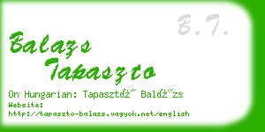 balazs tapaszto business card